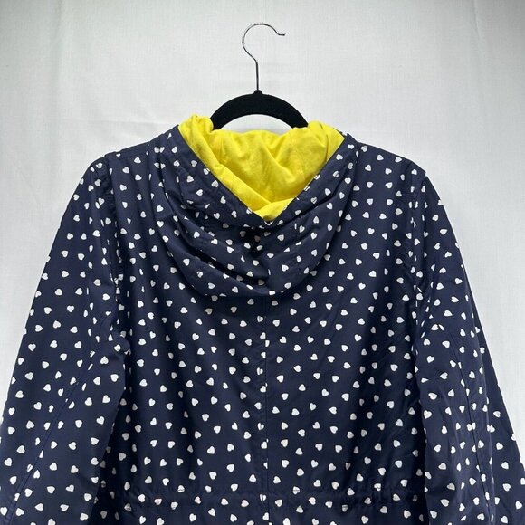 JOHNNIE B Jacket Youth 15-16Y Heart Allover Anorak Windbreaker Coat Hoodie Blue - Picture 5 of 11